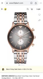Emporio Armani AR1721 Gianni Two Tone Grey Dial Men’s Watch - Image 3