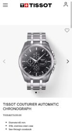 Tissot Couturier T-Classic Chronograph - Image 3