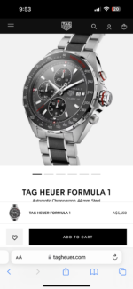 TAG Heuer Formula 1 Men’s 43mm Stainless Steel Quartz Chronograph Master Quality Watch - Image 3
