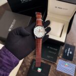 Tag Heuer Grand Carrera Calibre 5 Day Date White Copper Dial & Brown Leather Strap Swiss Japanese Automatic Machinery Mens Watch - Image 7